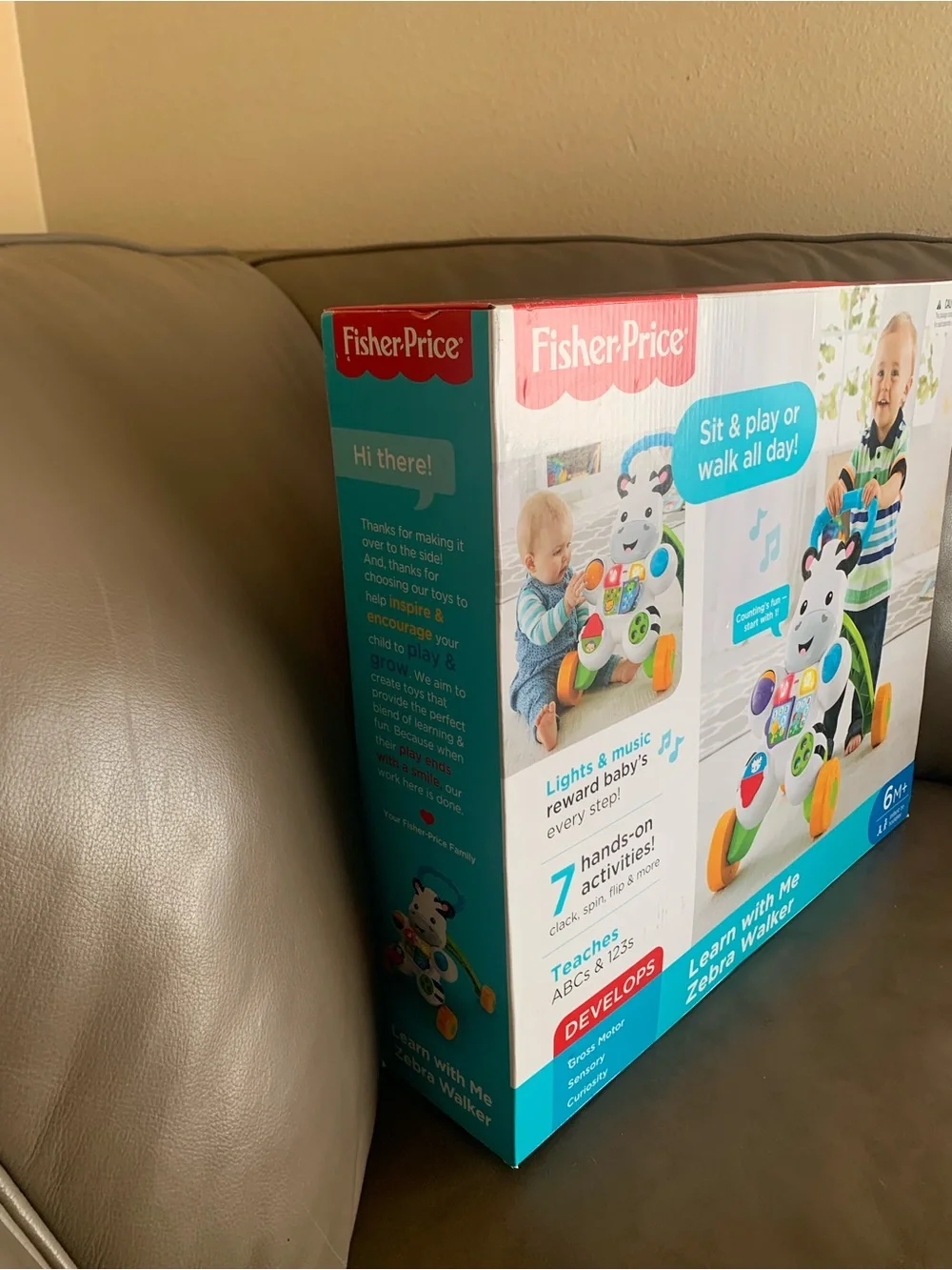 Fisher-Price Baby Push Toy Learn with Me Zebra Walker Musical Learning Activity